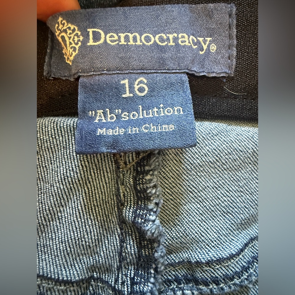 Democracy Ab Solution Carpenter Jeans women's size 16 high rise straight leg - Picture 11 of 12